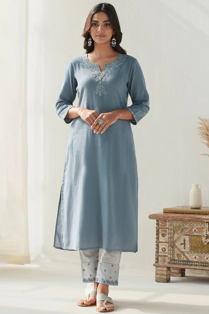 Mirza Sehreen Flax Cotton Kurta - Image 2