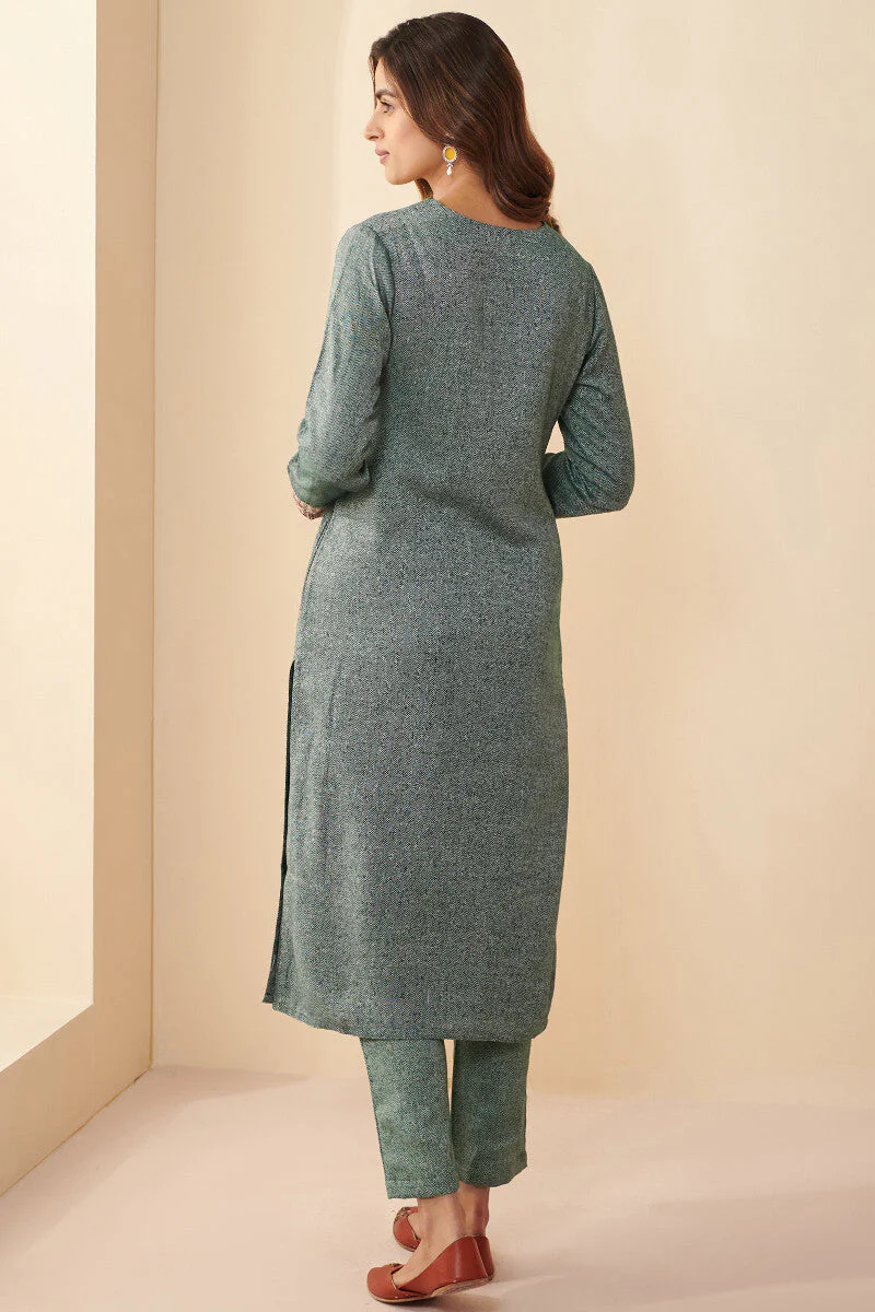 Naadirah Gauhar Faux Wool Handloom Kurta - Image 6