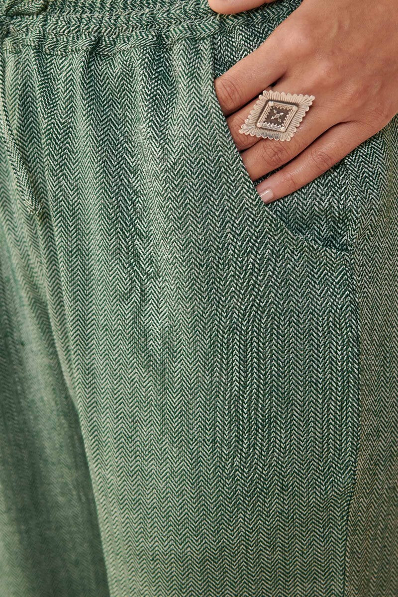 Naadirah Gauhar Faux Wool Handloom Narrow Pants - Image 2