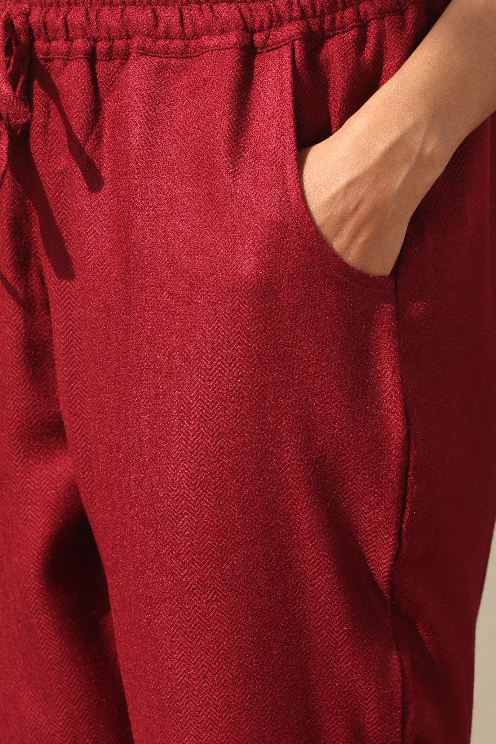 Naadirah Gulbahar Faux Wool Narrow Pants - Image 4