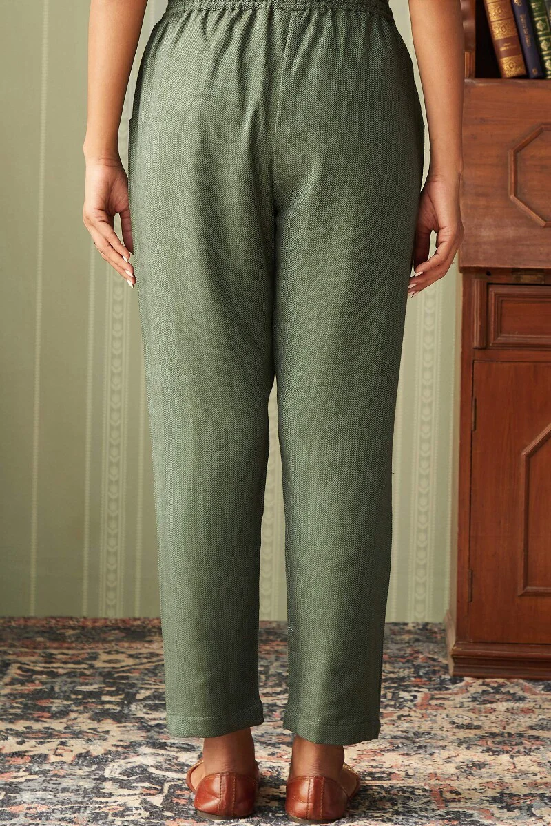 Naadirah Jahan Faux Wool Narrow Pants - Image 5