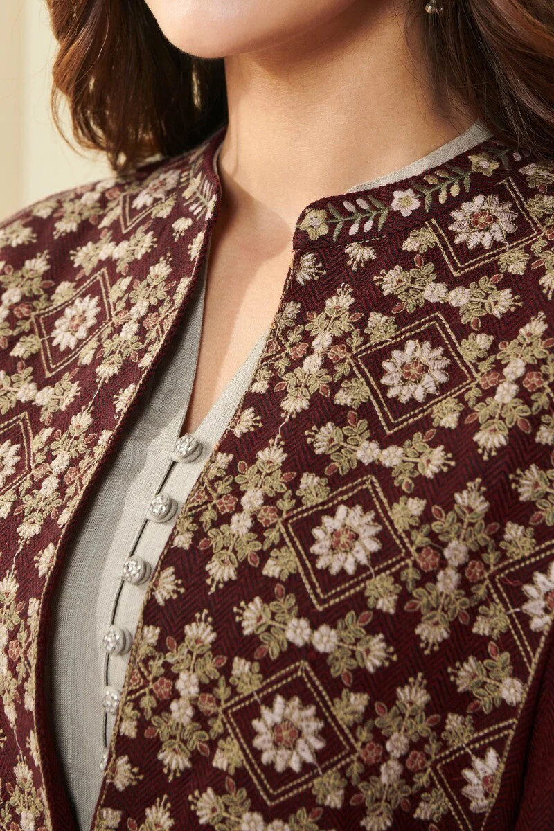 Naadirah Layla Faux Wool Handloom Jacket - Image 3