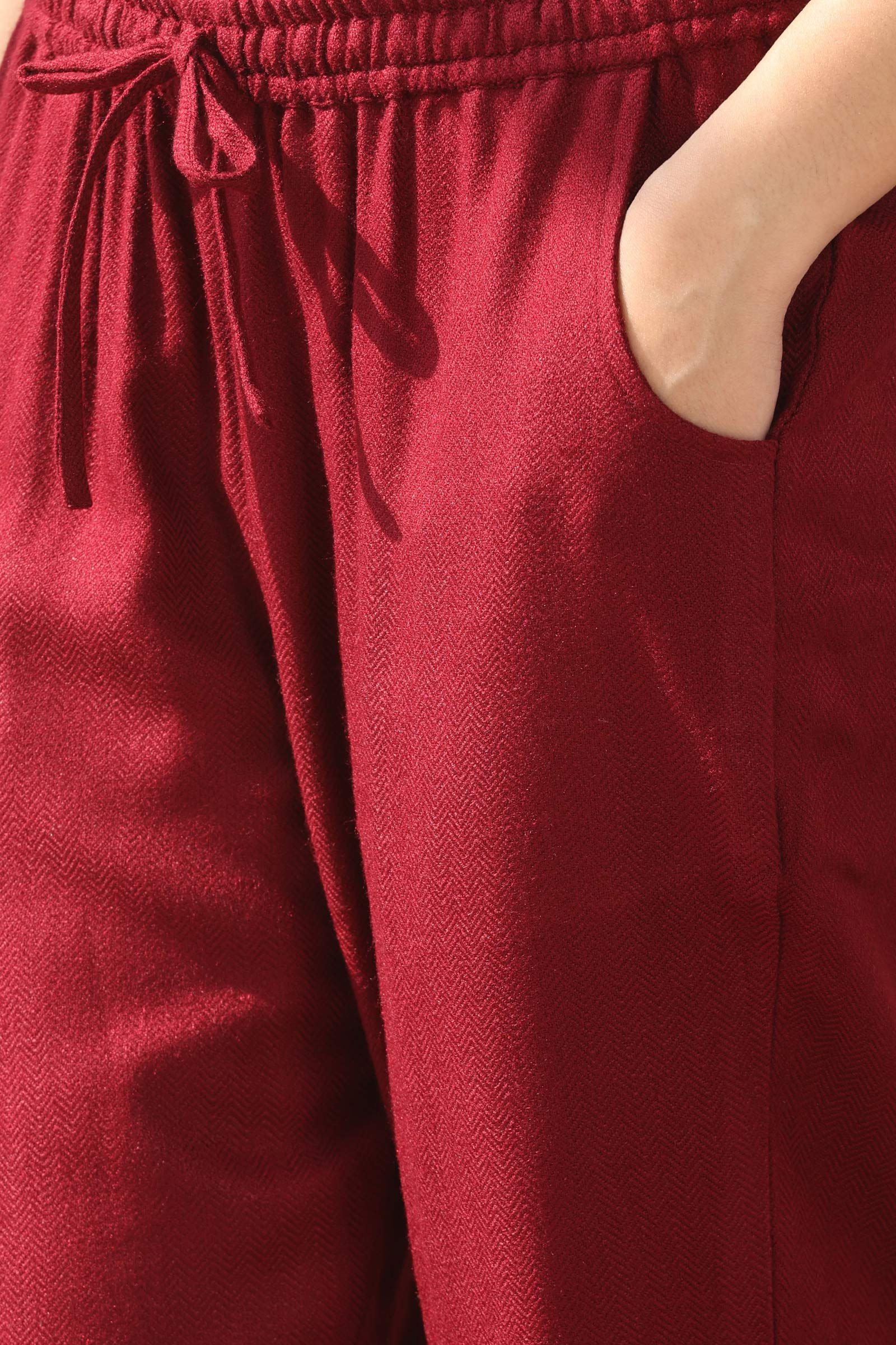 Naadirah Maheen Faux Wool Narrow Pants - Image 4
