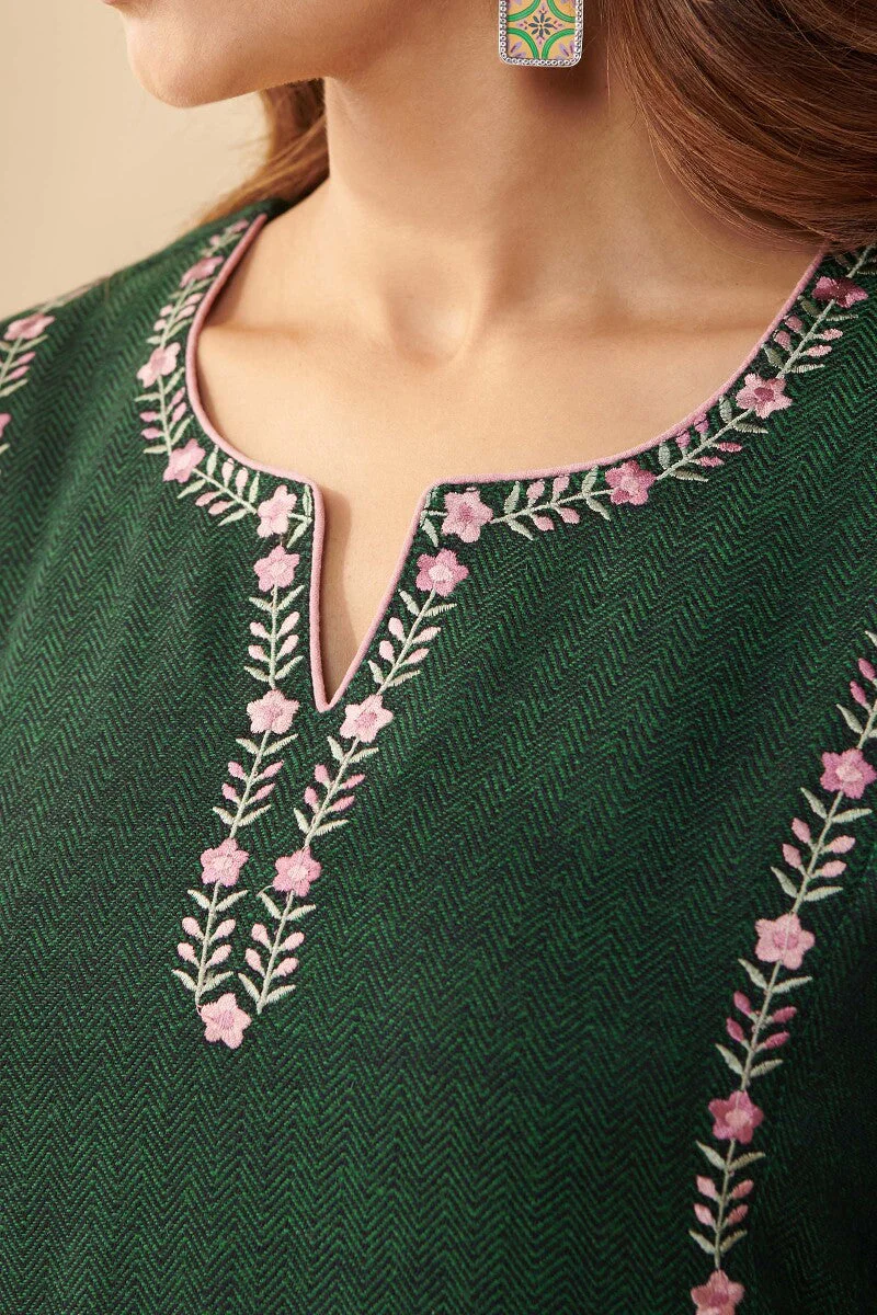 Naadirah Sahana Faux Wool Handloom Kurta - Image 3