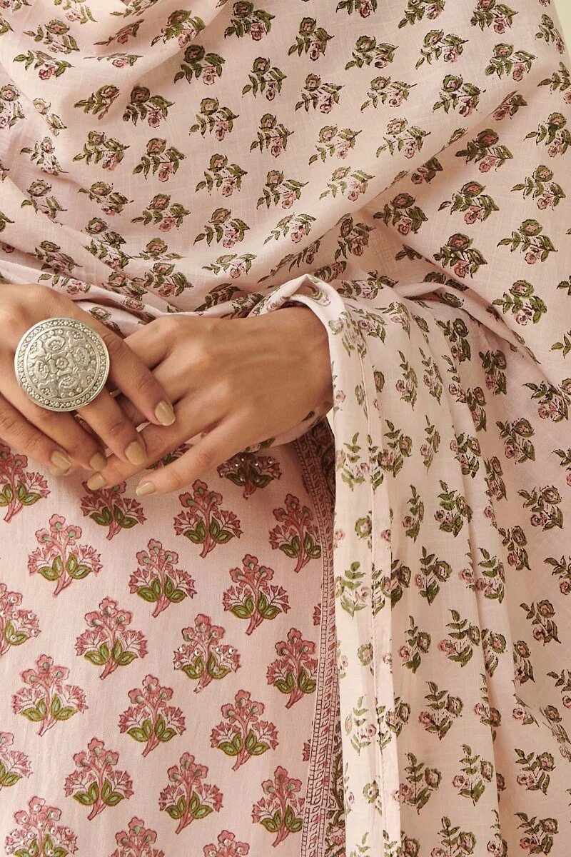 Naadirah Saima Slub Sanganeri Dupatta - Image 4