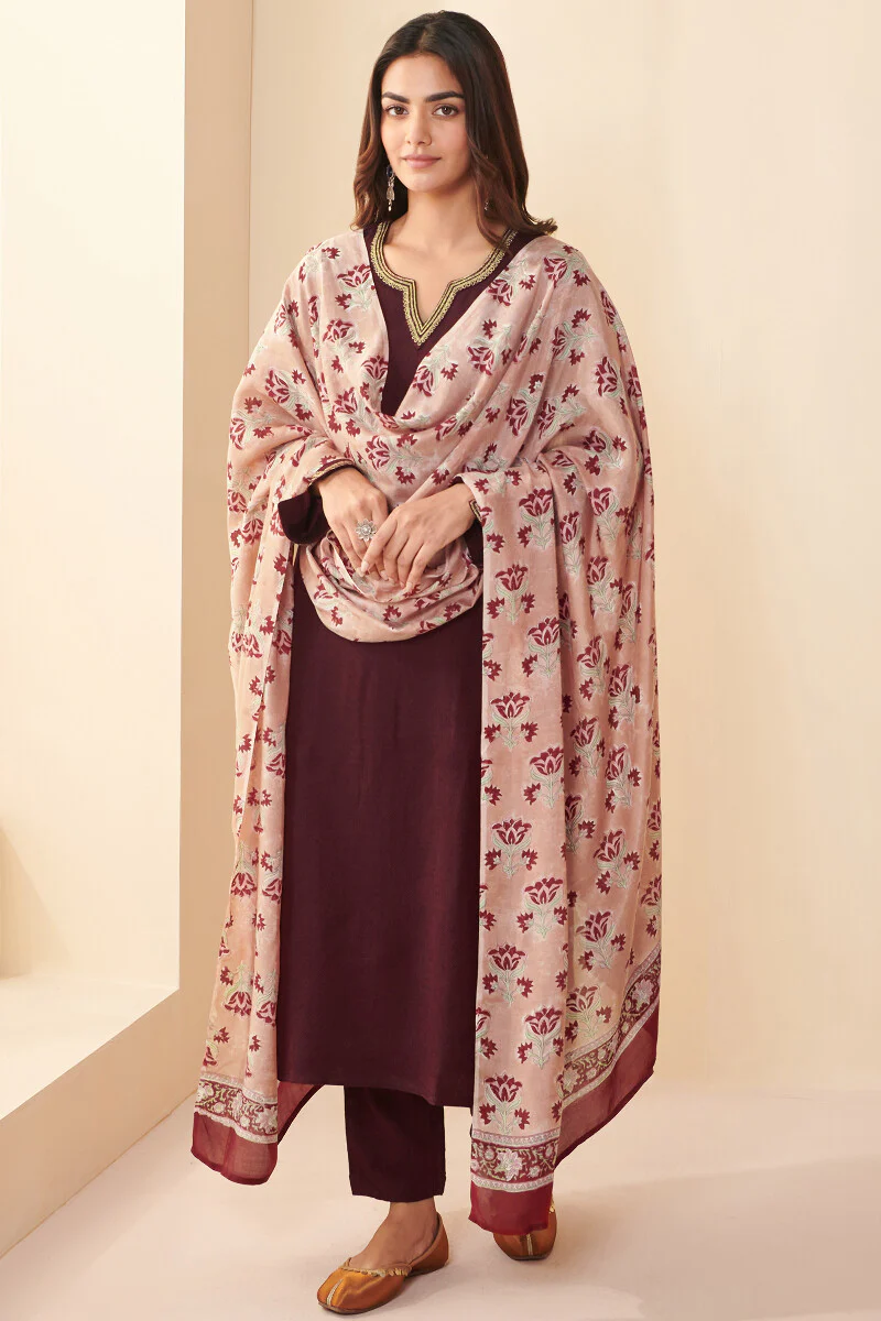 Naadirah Samrina Faux Wool Handloom Narrow Pants - Image 3