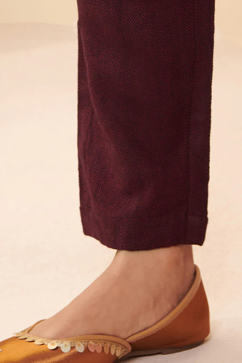 Naadirah Samrina Faux Wool Handloom Narrow Pants - Image 4