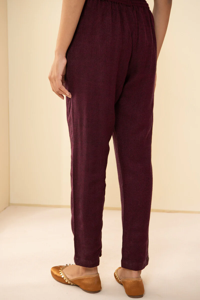 Naadirah Samrina Faux Wool Handloom Narrow Pants - Image 5