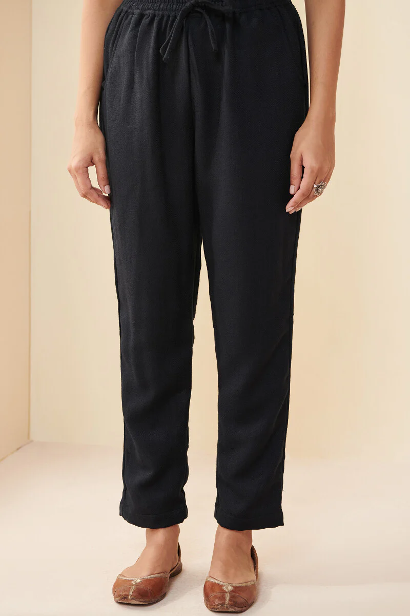 Naadirah Shirin Faux Wool Handloom Narrow Pants