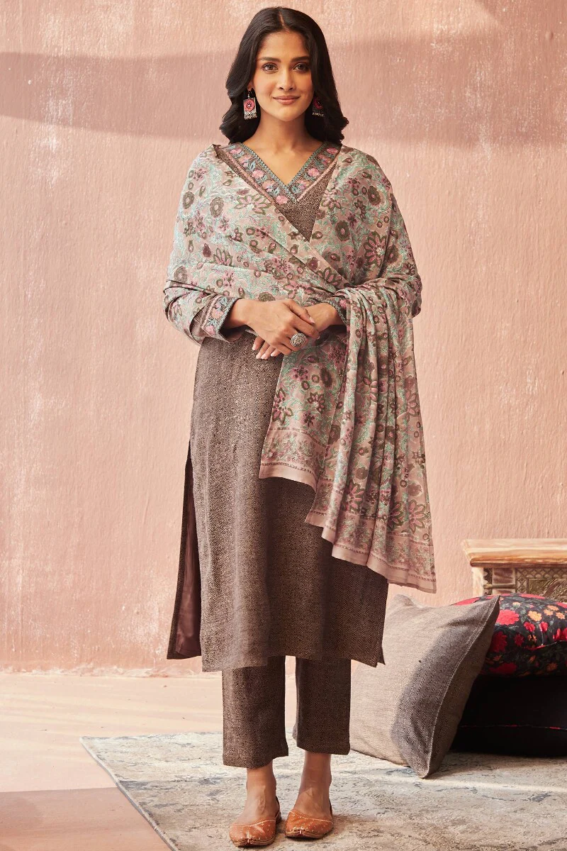 Naadirah Siya Faux Wool Narrow Pants - Image 3