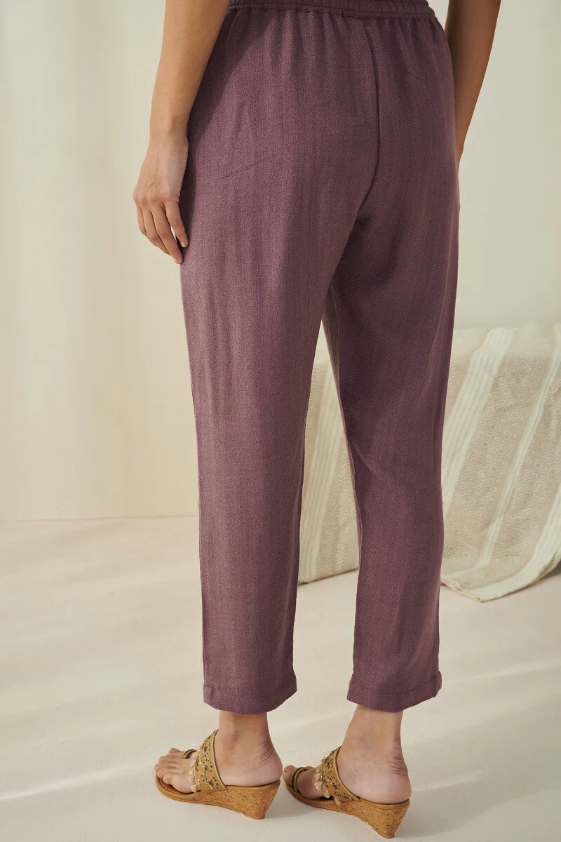 Naadirah Zafina Faux Wool Handloom Narrow Pants - Image 4