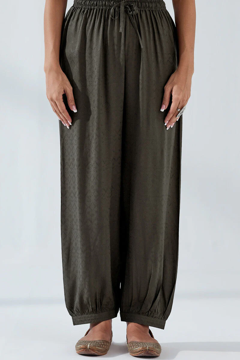 Naadirah Zoya Brown Dobby Izhaar Pants