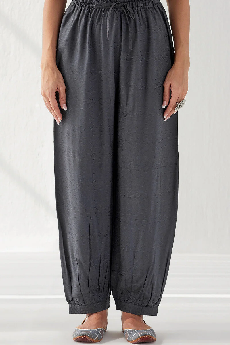 Naadirah Zoya Sage Blue Dobby Izhaar Pants