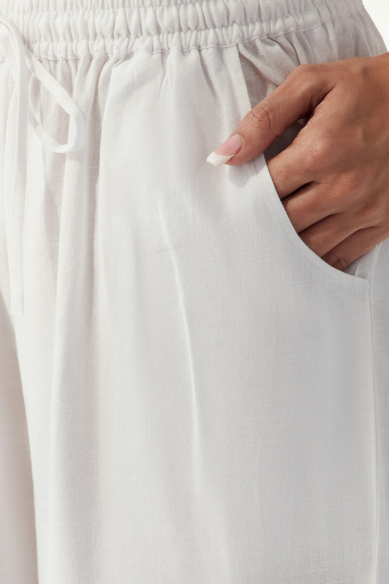 Naadirah Zoya White Rayon Slub Farsi - Image 2
