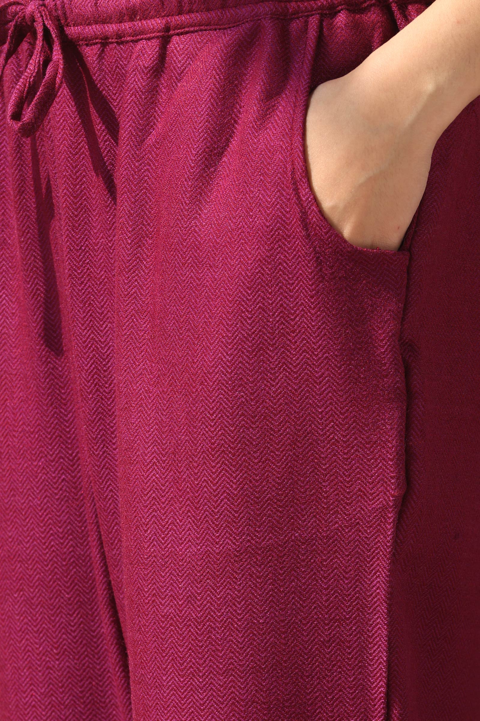 Naadirah Zubeda Faux Wool Narrow Pants - Image 4