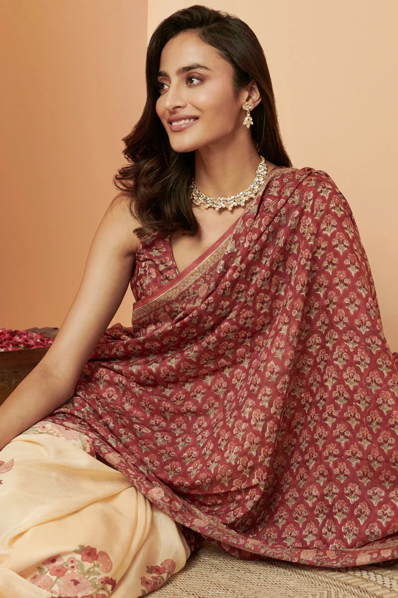 Nasrine Faizah Sanganeri Saree - Image 6