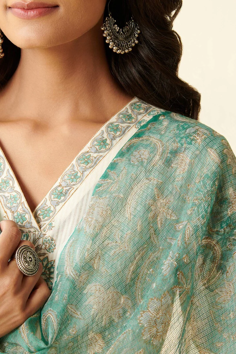 Nasrine Firoza Sanganeri Dupatta - Image 3