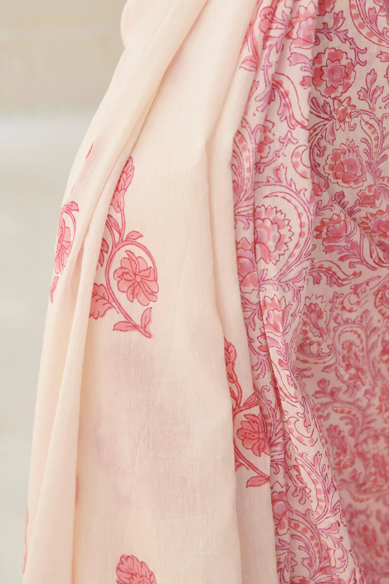 Nasrine Kiara Sanganeri Cotton Silk Saree - Image 4