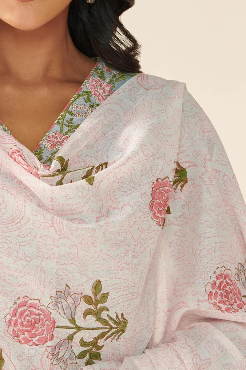 Nasrine Layla Sanganeri Dupatta - Image 2