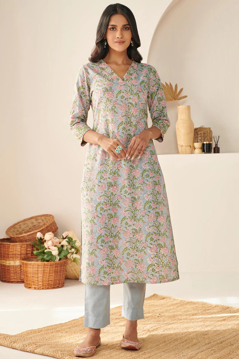 Nasrine Layla Sanganeri Kurta - Image 2