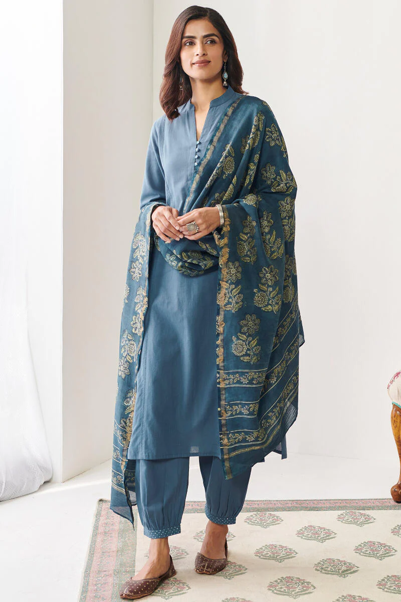Nasrine Mahin Ajrak Chanderi Dupatta - Image 3