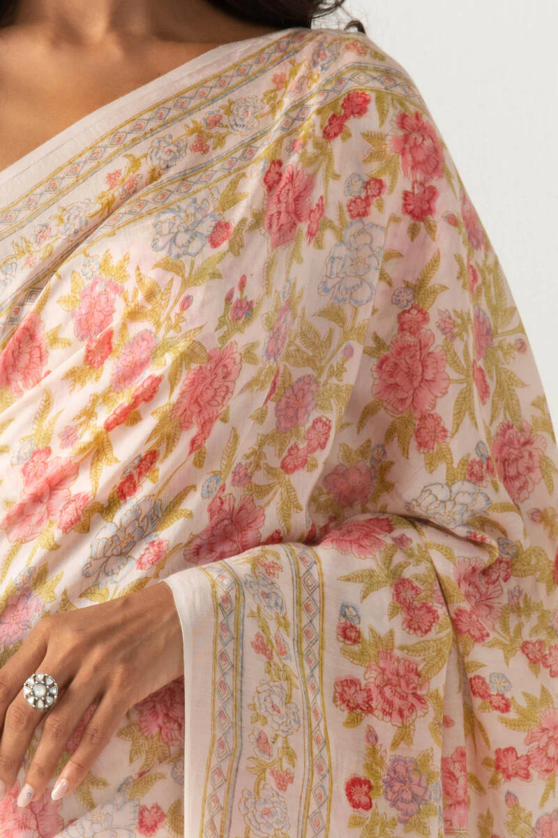 Nasrine Mahira Modal Sanganeri Saree - Image 2