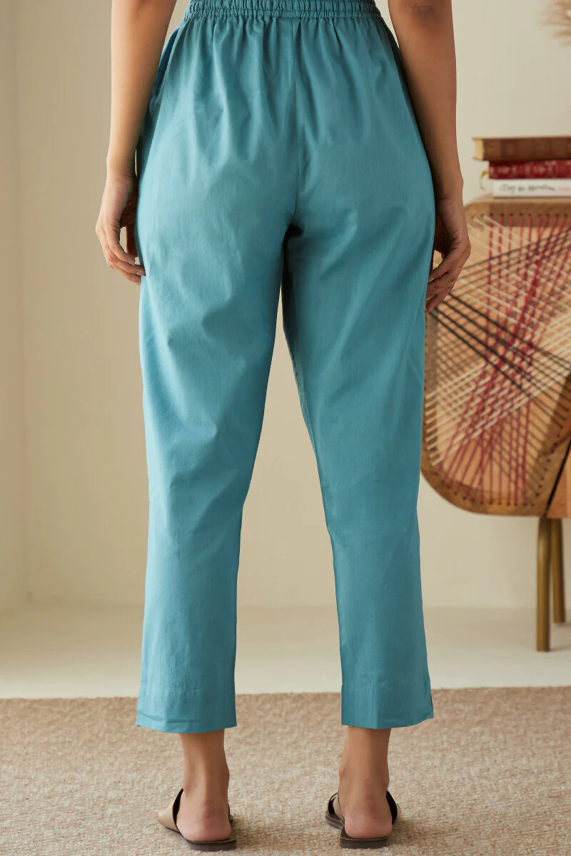 Nasrine Rabiya Blue Narrow Pants - Image 5