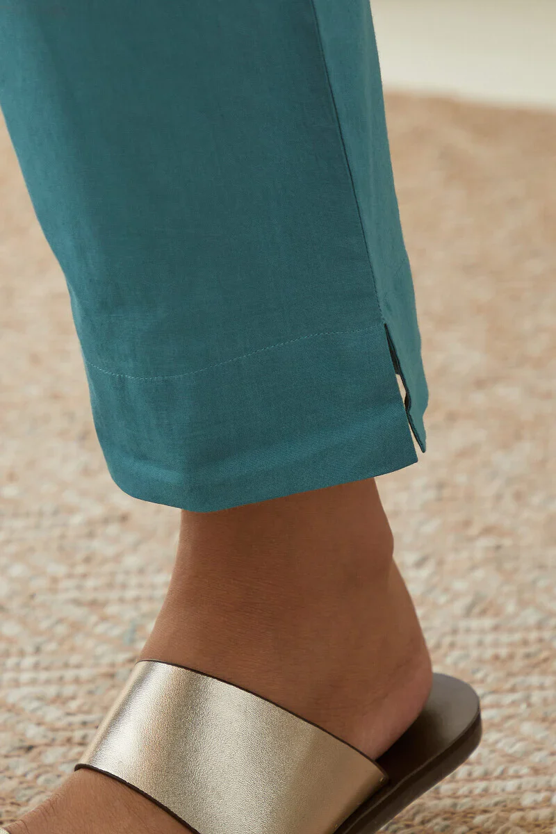 Nasrine Rabiya Blue Narrow Pants - Image 2