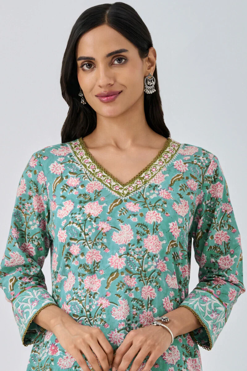 Surplus: Nasrine Rabiya Sanganeri Kurta - Image 5