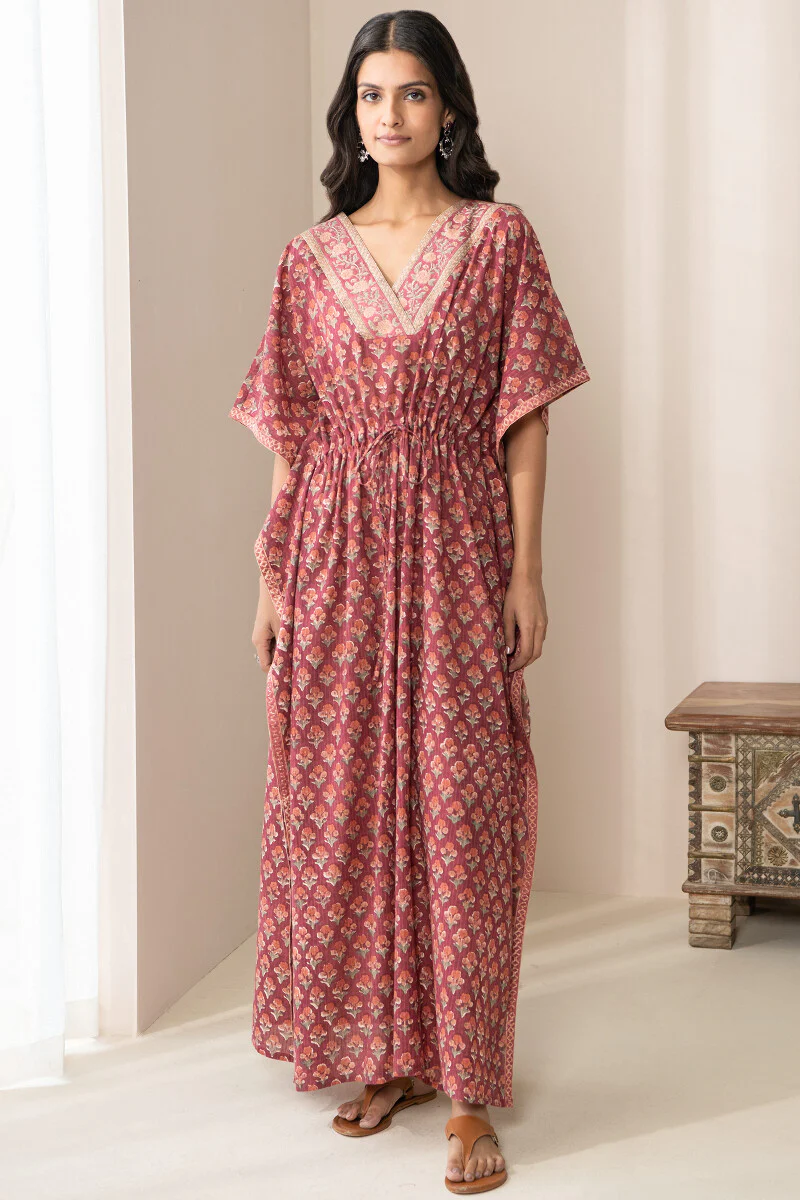 Nasrine Raisa Sanganeri Kaftan - Image 3