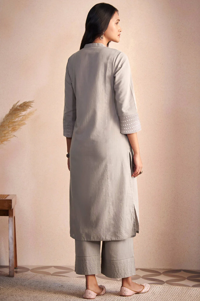 Nasrine Rehmat Beige Handloom Kurta - Image 6