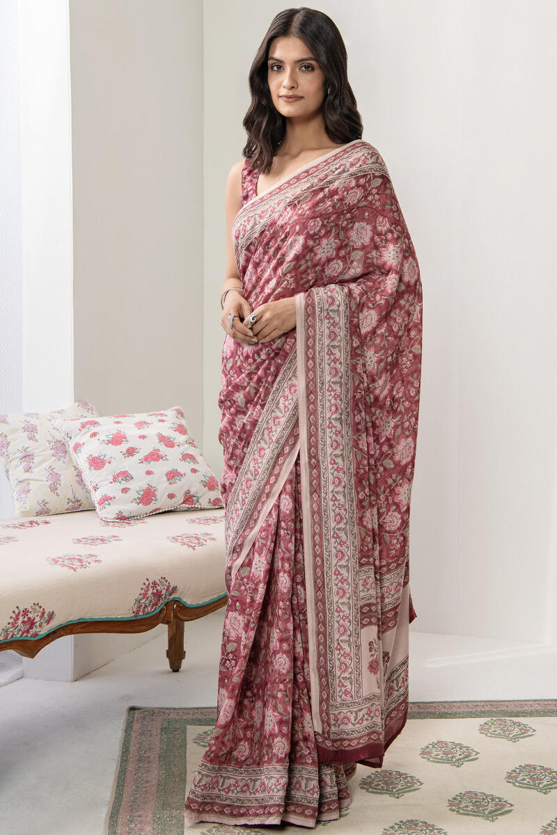 Nasrine Saba Cotton Silk Saree - Image 4