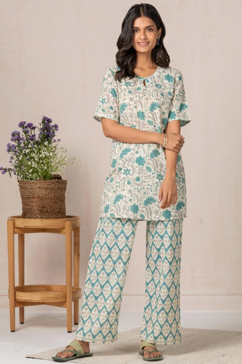 Nasrine Sehnaz Sanganeri Pyjama Set - Image 3