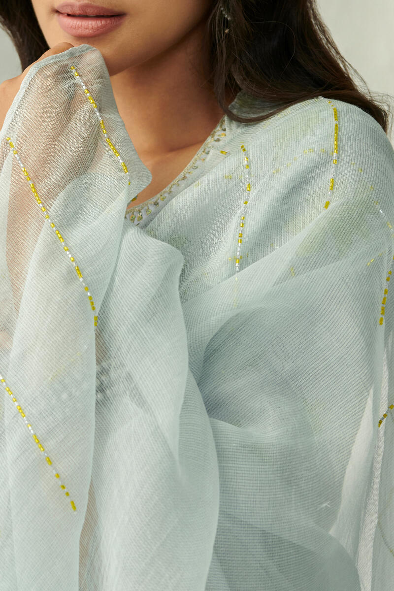 Nasrine Zeenat Cotton Silk Dupatta - Image 2