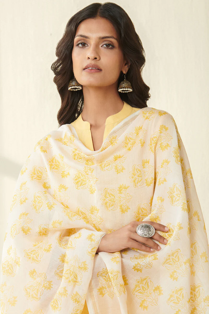 Nasrine Zohra Sanganeri Chanderi Dupatta - Image 5