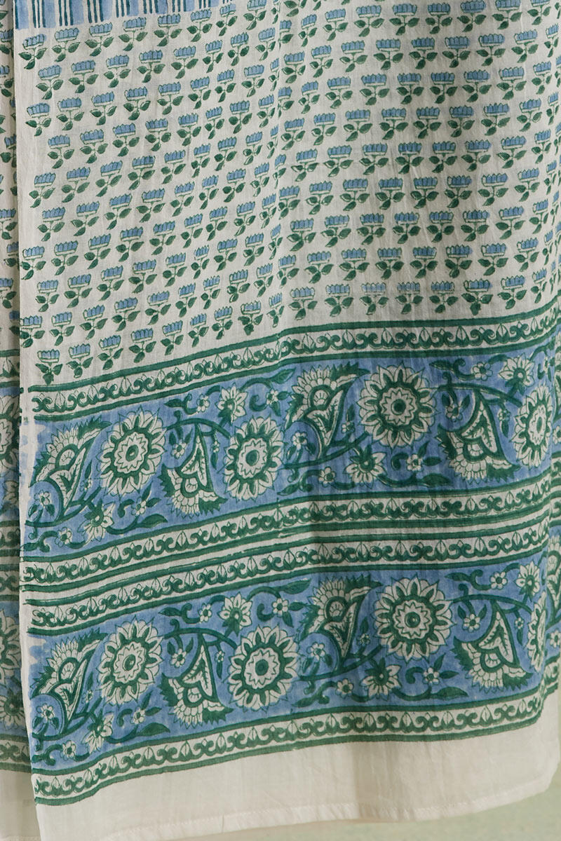 Nausheen Naadiya Block Printed Mul Dupatta - Image 3
