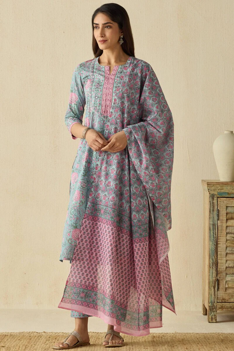 Nazm Jia Sanganeri Kurta - Image 3