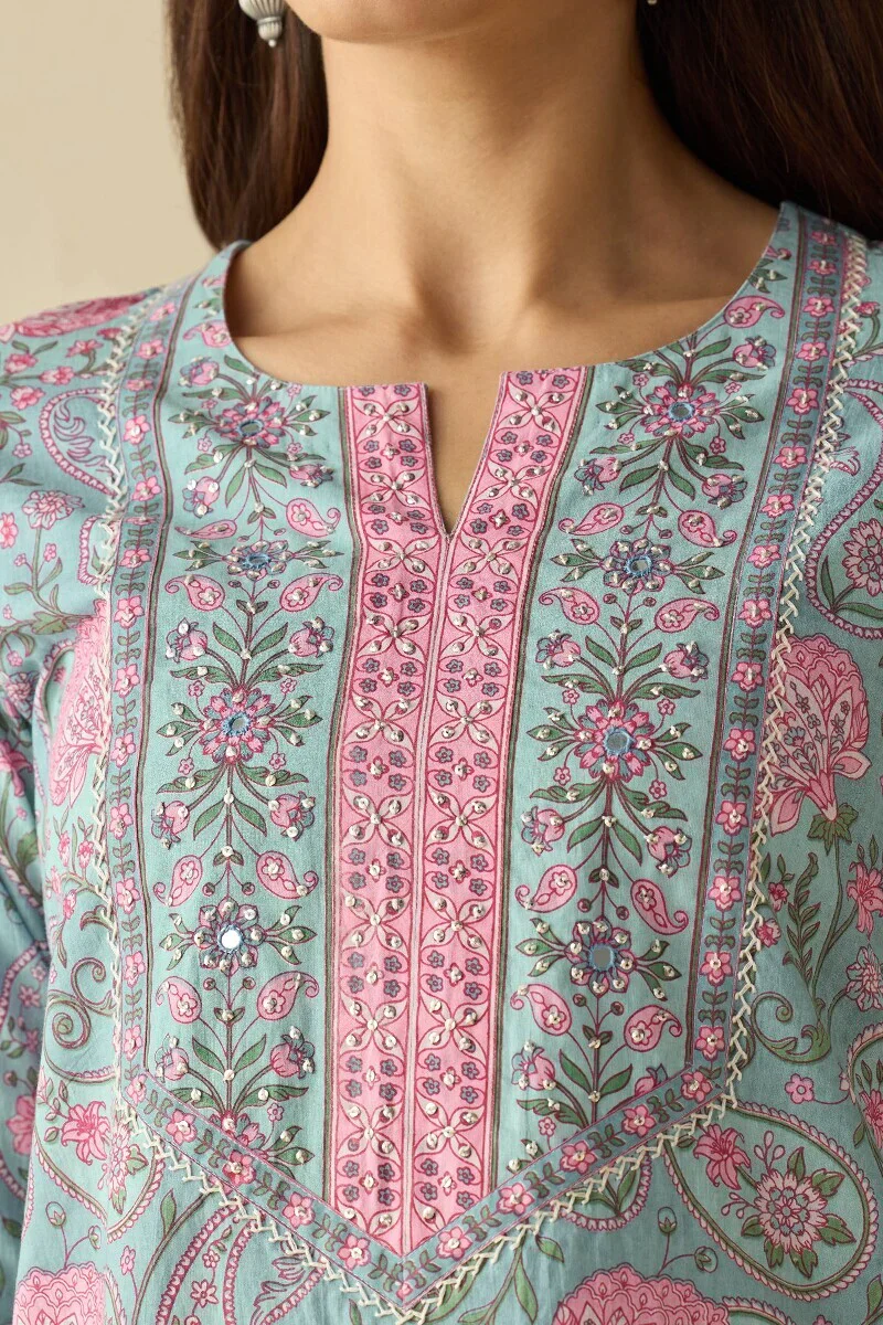 Surplus: Nazm Jia Sanganeri Kurta - Image 4
