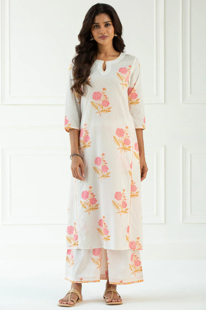 Nazm Jiya Block Printed Kurta - Image 3