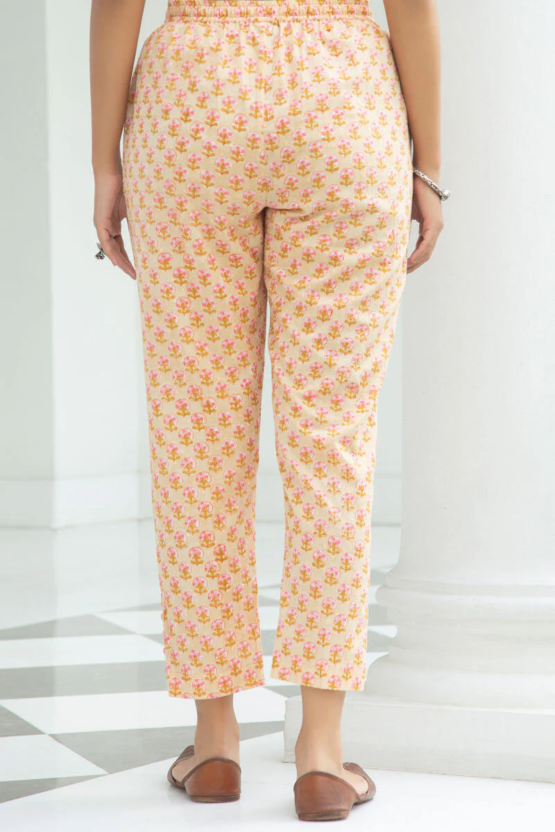 Nazm Jiya Block Printed Narrow Pants - Image 5