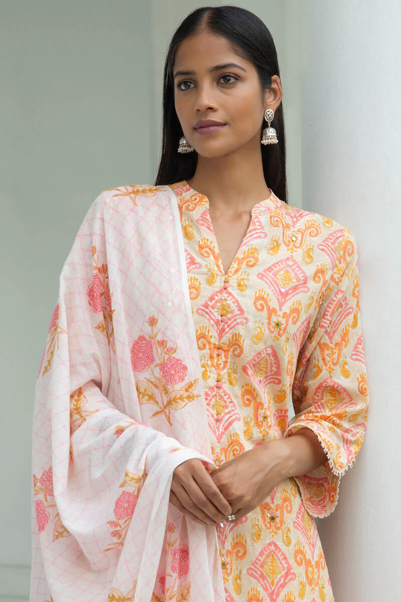 Nazm Nahida Block Printed Dupatta - Image 6