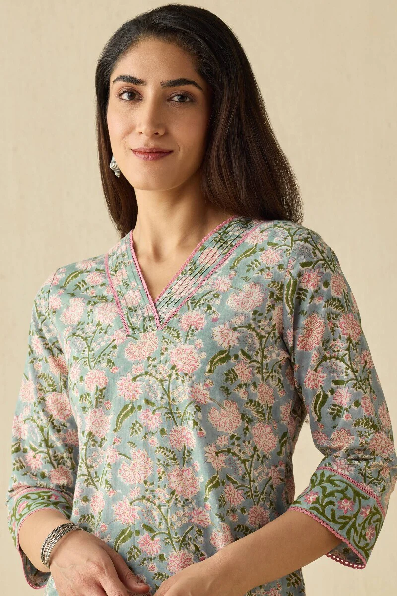 Nazm Rehmat Sanganeri Kurta - Image 5