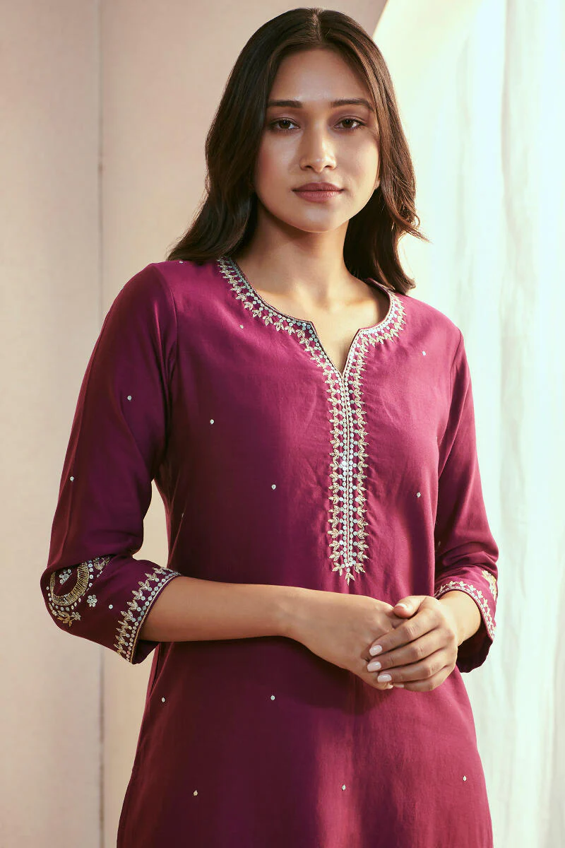 Nazma Shaheena Chanderi Kurta