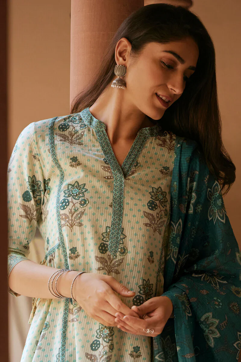Surplus: Nazmin Mahi Sanganeri Kurta - Image 2