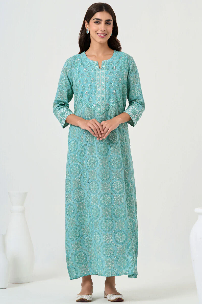 Surplus: Neelofar Fatima Sanganeri Kaftan - Image 3