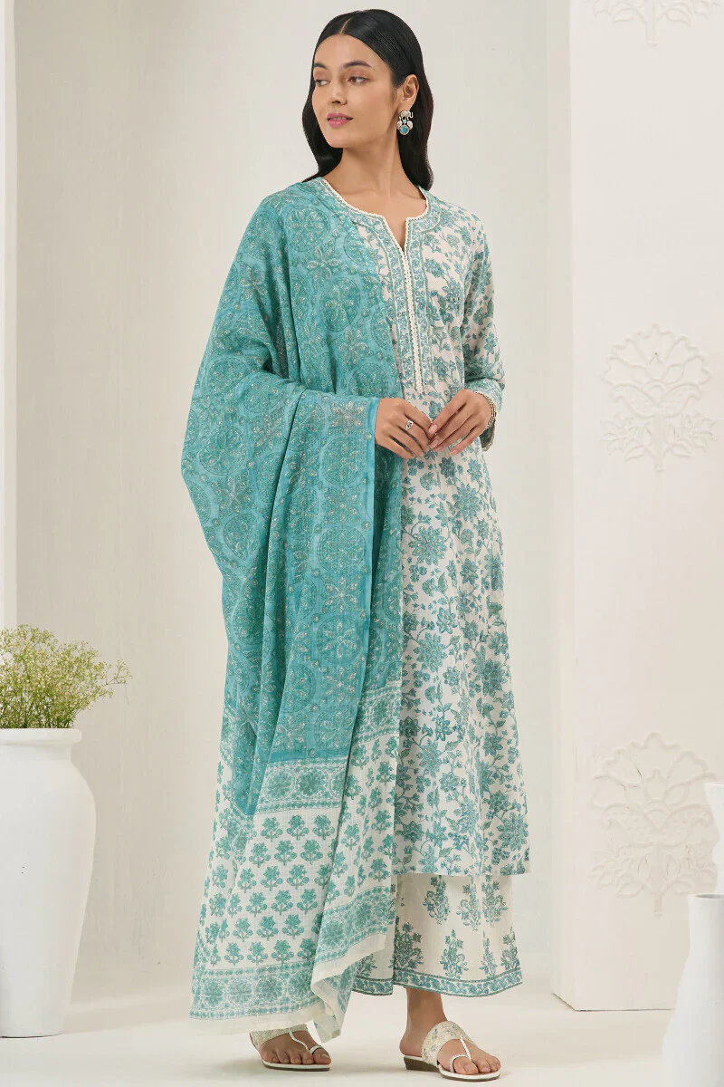 Surplus: Neelofar Naureen Sanganeri Kurta - Image 3