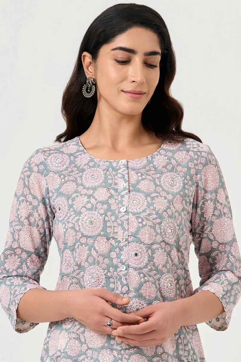 Neelofar Shabnam Sanganeri Kurta - Image 5