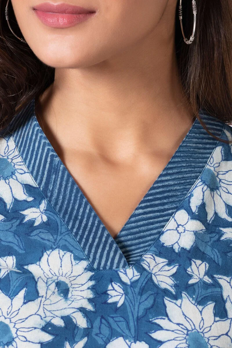 Noor Nazrina Indigo Kurta - Image 2