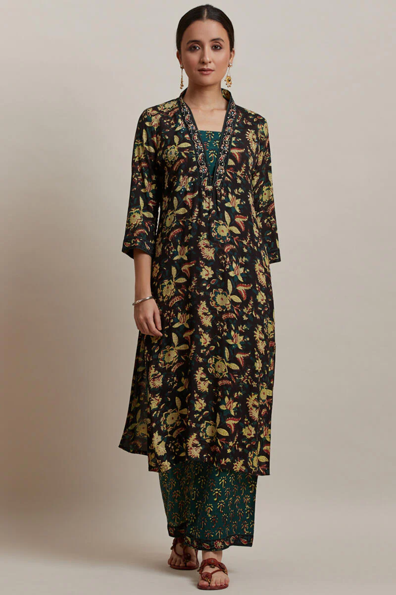 Nur Jahan Shantung Kurta