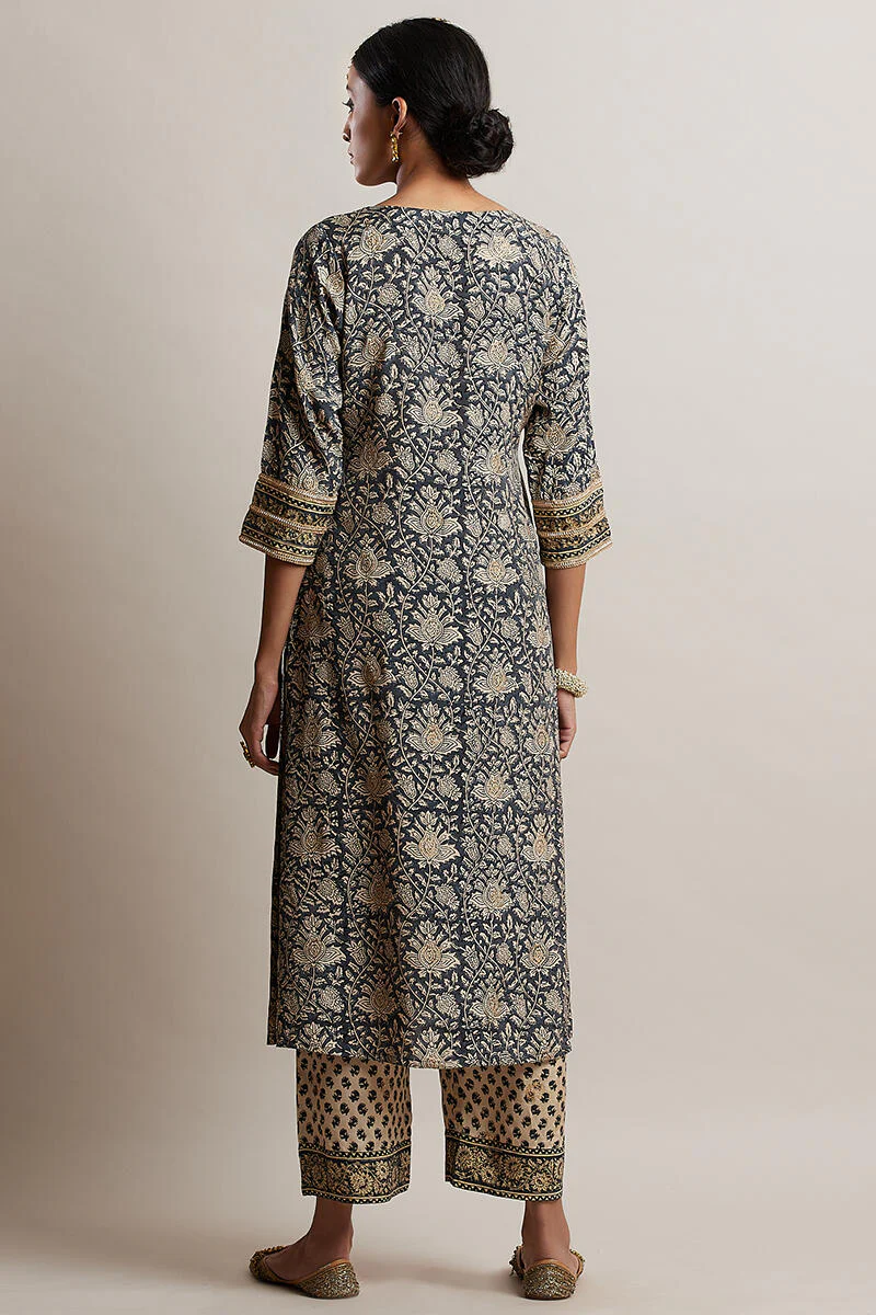 Nur Rabia Shantung Kurta - Image 4
